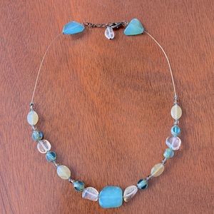 Vintage natural crystals choker